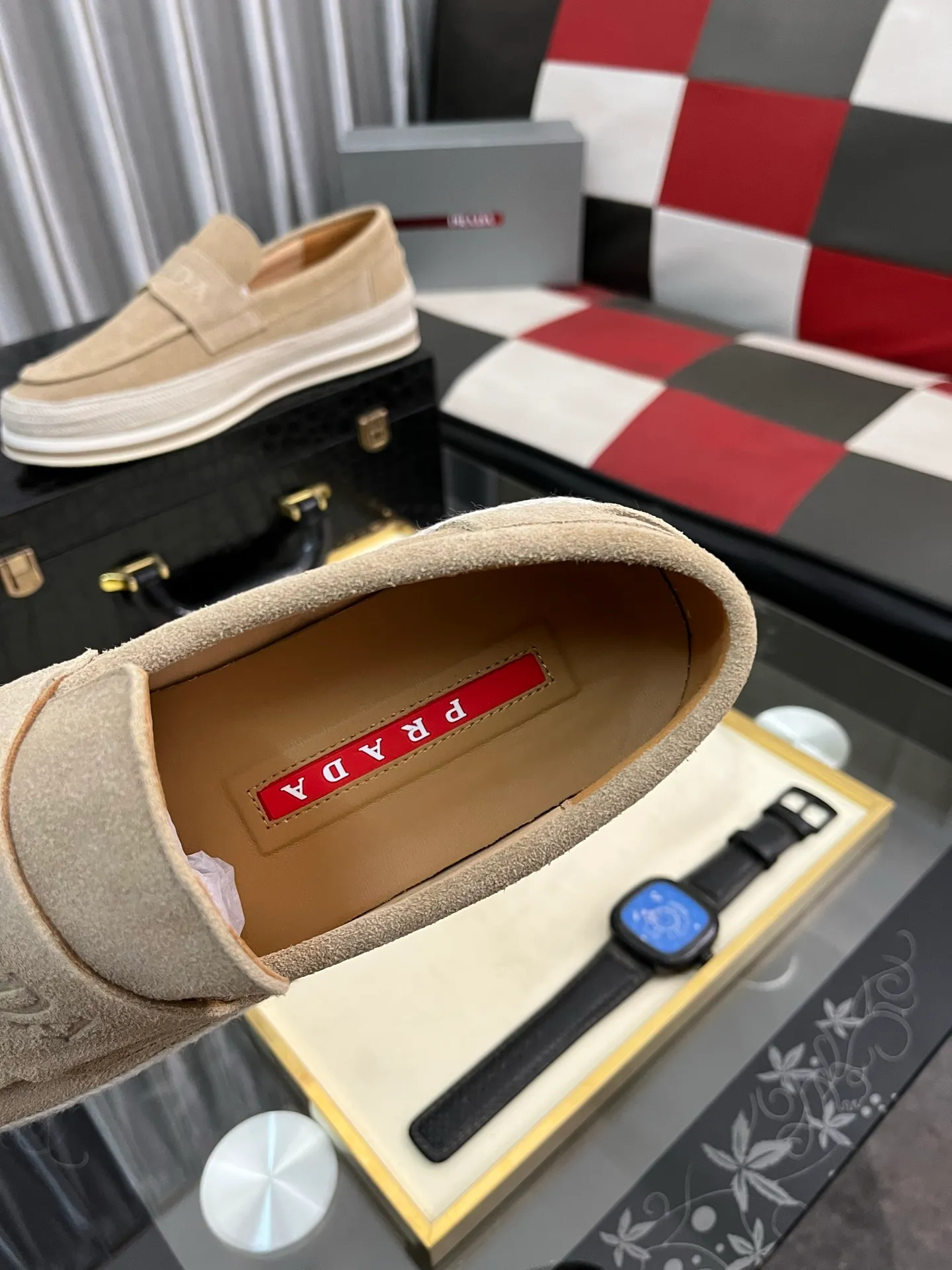 Men's men's shoes 💰458⌚️⌚️prada: new spring and summer casual shoes, sports sneakers, fabric: imported cowhide, lining: original lining, sole: original sole, size: 38-445️⃣color optional